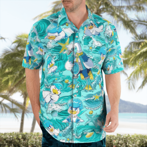 Quaxly Pokémon Hawaii Shirt