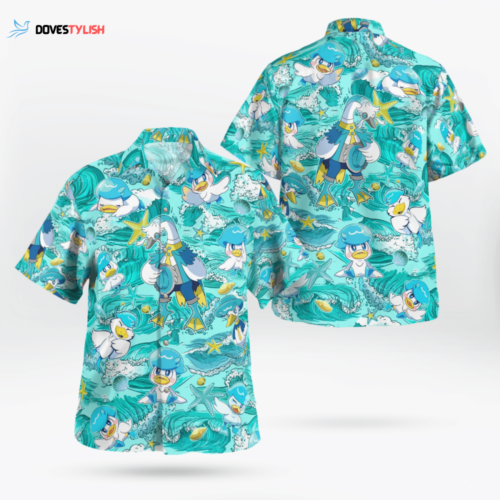 Quaxly Pokémon Hawaii Shirt