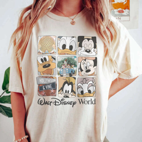 Retro Walt Disney World Comfort Colors® Shirt, Mickey and Friends Polaroid Shirt, Disneyland Shirt, Disneyworld Shirt, Disney Family Shirts