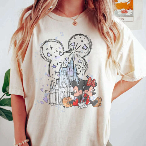 Retro Walt Disney World Comfort Colors® Shirt, Vintage Mickey and Minnie, Disneyland Shirt, Disneyworld Shirt, Disney Family Shirt Vacation