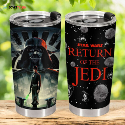 Return Of The Jedi Poster Tumbler, Star Wars Tumbler, Star Wars Gift, Luke Skywalker Cup, 20 oz Skinny Tumbler, Coffee Tumbler, Wine Cup