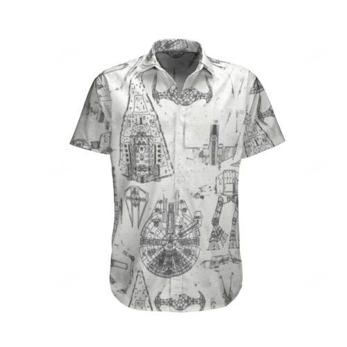 Shop the Iconic Star Wars Blueprints AOP Hawaii Shirt Now – Limited Edition!