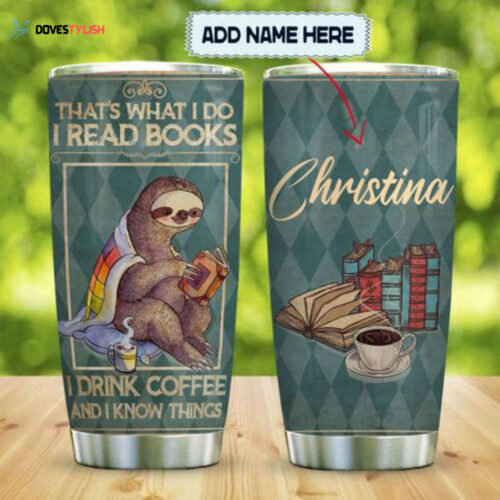 Owl Book Personalized Stainless Steel Tumbler, Personalized Tumblers, Tumbler Cups, Custom Tumblers
