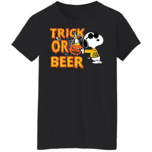 Snoopy Halloween Trick or Beer Shirt: Spooky Fun in Style!