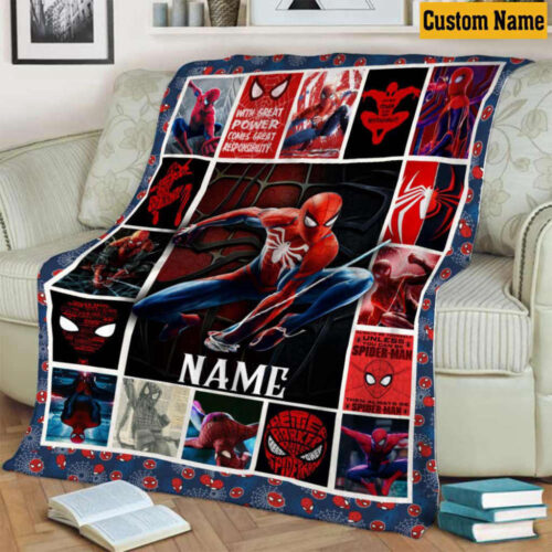 Spider-Man Baby Blanket: Personalized Marvel Movie Fleece Mink & More – Perfect Superhero Gift!