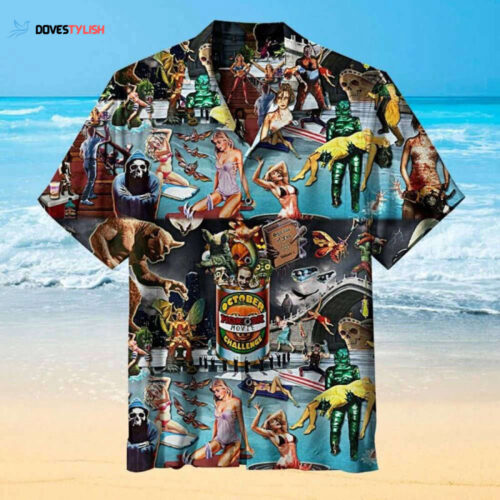 Retro 80s Horror Movie Hawaiian Shirt: Stylish & Spooky Fashion Statement