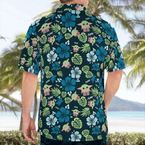 Star Wars Grogu Baby Yoda Tropical Leaves Hawaiian Shirt & Shorts: Perfect Galactic Summer Attire!