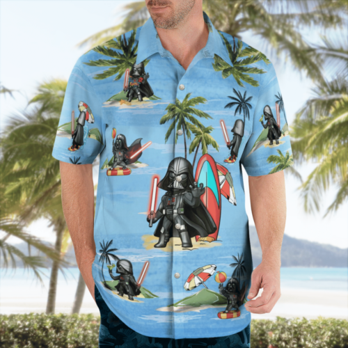 Stay Cool with Darth Vader Hawaiian Shirt & Shorts: Perfect for Summer