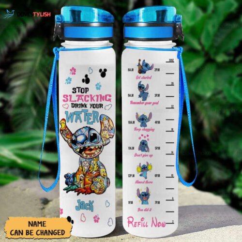Pooh Water Tracker Bottle, Cute Pooh Water Bottle, Pooh Bottle, Pooh Bear Bottle, Fitness Bottle, Winnie Pooh Bottle, Custom Name Bottle