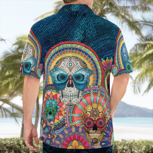 Sugar Skull Mandala Art Hawaii Shirt