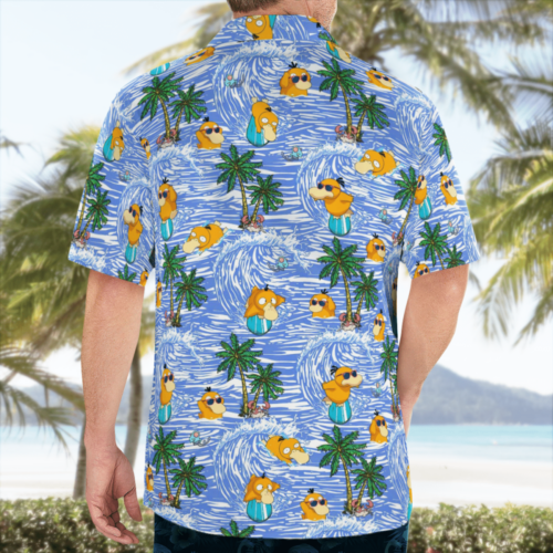 Surf s Up with Psyduck: Hawaiian Shirt for the Ultimate Beach Vibes