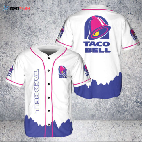 Taco Bell 3D Baseball Jersey – White: All Over Print for Ultimate Style