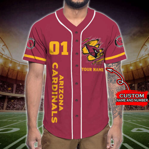Trending 2023 Personalized Arizona Cardinals Skull Damn Right All Over Print 3D Baseball Jersey