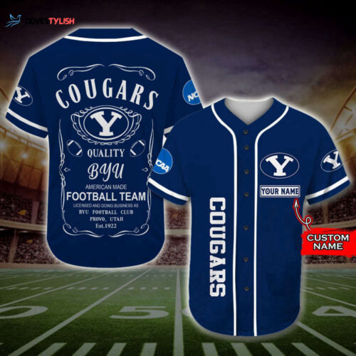 Trending 2023 Personalized Byu Cougars Jack Daniel’s All Over Print 3D Baseball Jersey