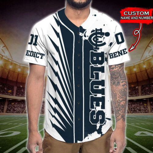 Trending 2023 Personalized Carlton Blues AFL All Over Print 3D Baseball Jersey