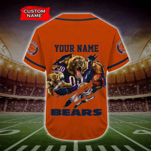 Trending 2023 Personalized Chicago Bears Mascot All Over Print 3D Baseball Jersey