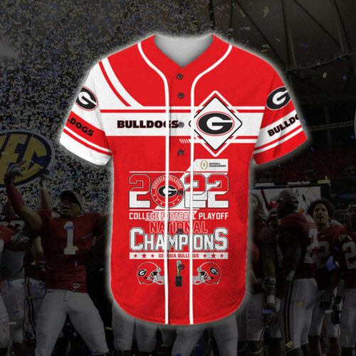 Trending 2023 Personalized Georgia Bulldogs College Football Playoff 2021-2022 All Over Print 3D Baseball Jersey