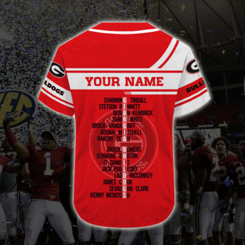 Trending 2023 Personalized Georgia Bulldogs College Football Playoff 2021-2022 All Over Print 3D Baseball Jersey
