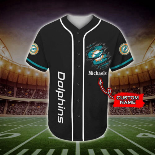 Trending 2023 Personalized Miami Dolphins Stand For The Flag All Over Print 3D Baseball Jersey