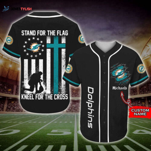 Trending 2023 Personalized Miami Dolphins Stand For The Flag All Over Print 3D Baseball Jersey