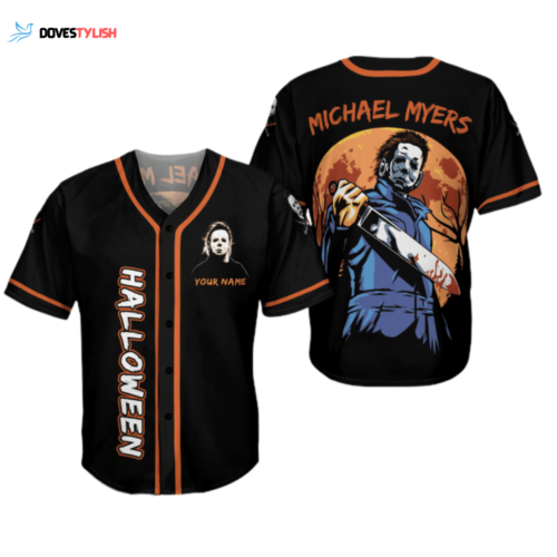 Trending 2023 Personalized Michael Myers Halloween Kills 3D Baseball Jersey – Black