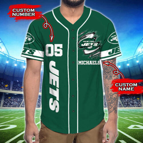 Trending 2023 Personalized New York Jets God First Family Second All Over Print 3D Baseball Jersey