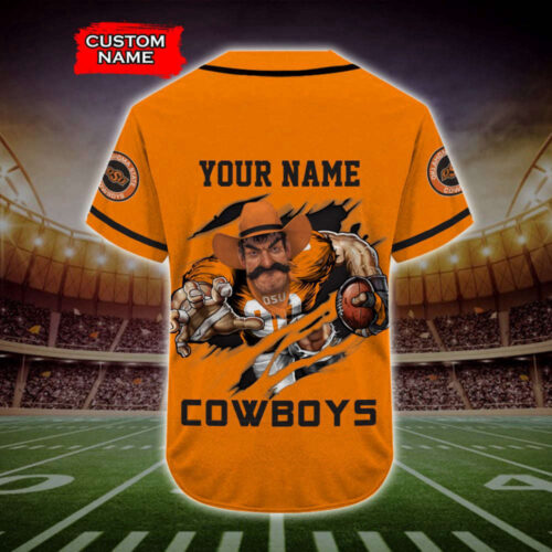 Trending 2023 Personalized Oklahoma State Cowboys All Over Print 3D Baseball Jersey