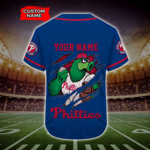 Trending 2023 Personalized Philadelphia Phillies Mascot All Over Print 3D Baseball Jersey