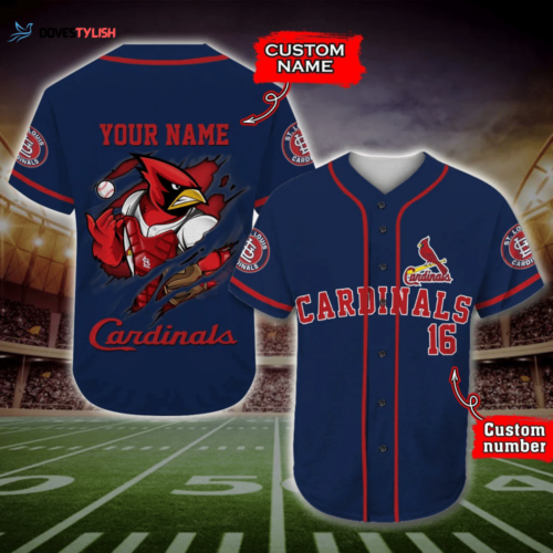 Trending 2023 Personalized St Louis Cardinals All Over Print 3D Baseball Jersey – Navy