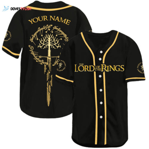 Trending 2023 Personalized The Lord Of The Rings All Over Print 3D Baseball Jersey – Black