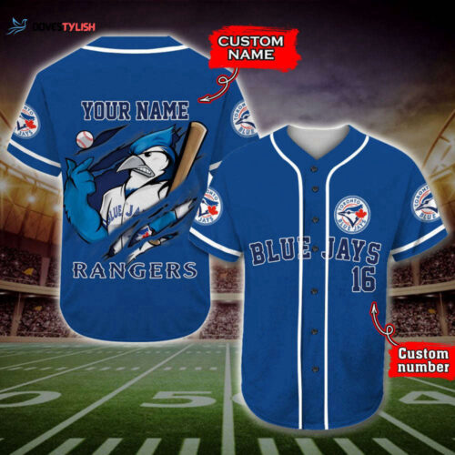 Trending 2023 Personalized Toronto Blue Jays Rangers All Over Print 3D Baseball Jersey