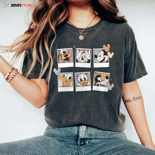 Vintage Disney Mickey Polaroid Comfort Colors® Shirt, Mickey and Friends Shirt, Disneyland Shirt, Disneyworld Shirt, Disney Family Shirts