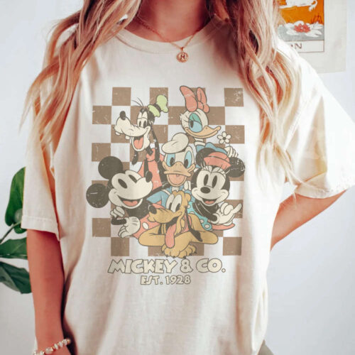 Vintage Mickey & Co 1928 Comfort Colors Shirt, Mickey And Friends Shirt, Vintage Disneyland Shirt, Disneyworld Shirts, Disney Family Shirts