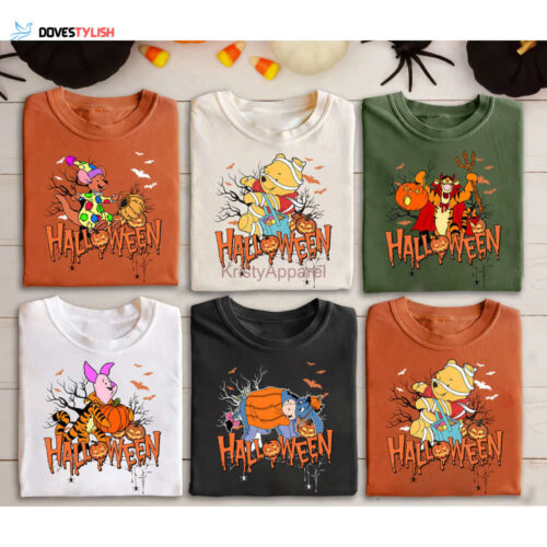 Vintage Winnie the Pooh Halloween Trick Or Treat Comfort Colors® Shirt, Retro Disney Halloween Shirt, Halloween Party Matching Shirt