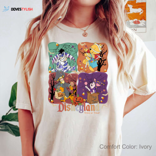 Vintage Winnie the Pooh Halloween Comfort Colors® Shirt, Retro Disney Halloween Shirt, WDW Magic Kingdom Shirt, Halloween Matching Shirt