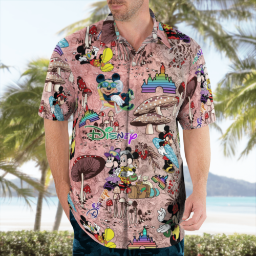 Walt Disney Funny Mickey Mouse Hawaii Shirt