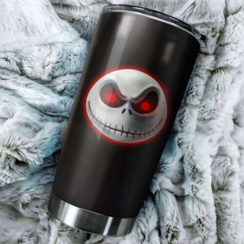 Spooky Jack Skellington Face Tumbler – Perfect Nightmare Before Christmas Gift
