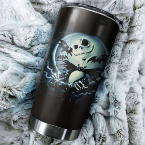 Spooky Jack Skellington and Sally Tumbler Nightmare Before Christmas Collectible