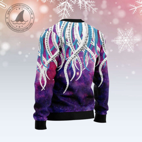 Get Festive with Octopus Galaxy T2310 Ugly Christmas Sweater – Perfect Gift by Noel Malalan