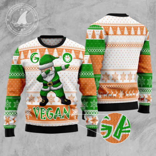 Go Vegan Ugly Christmas Sweater – Perfect Christmas Gift Noel Malalan Signature