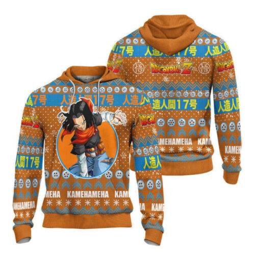 Get Festive with Android 17 Dragon Ball Z Ugly Christmas Sweater