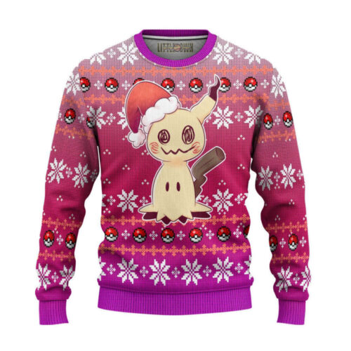 Mimikyu Pokemon Ugly Christmas Sweater: Festive & Fun Holiday Apparel