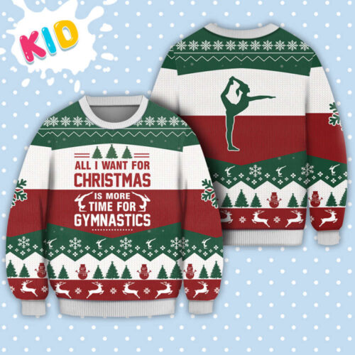Gymnastics Christmas Sweater – Festive Knitted Print Sweatshirt: Perfect Gift for Noel Ugly Christmas Sweater – Christmas Signature Malalan