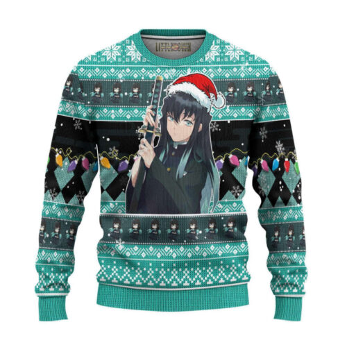 Muichiro Demon Slayer Ugly Christmas Sweater – Festive Anime-Inspired Apparel