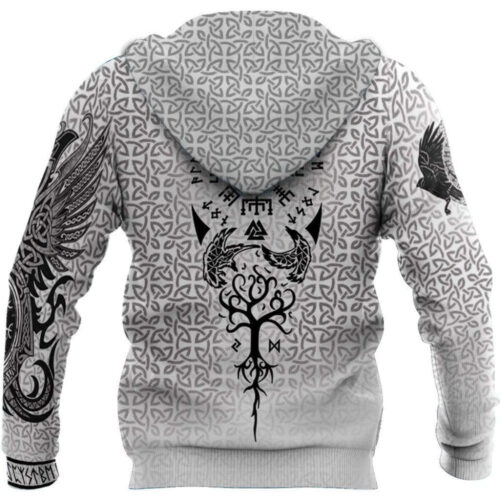 Conquer with Style: Viking Vegvisir Circle Hoodie – Authentic Norse Symbol Apparel