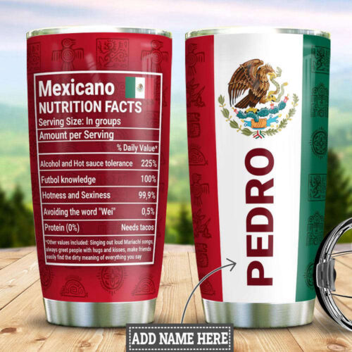 Custom Mexican Facts Stainless Steel Tumbler: Personalized & Stylish