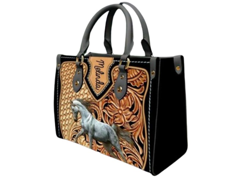Handmade Personalized Horse Leather Tote Bag for Women – Custom Vintage & Stylish Leather Handbag