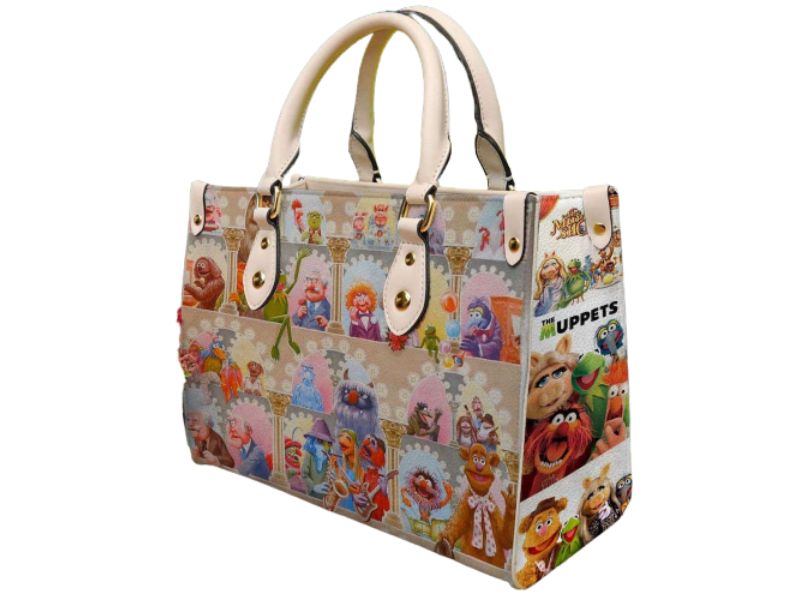 Muppet Show & Shrek Cartoon Leather Handbag: Vintage Custom & Travel Bags