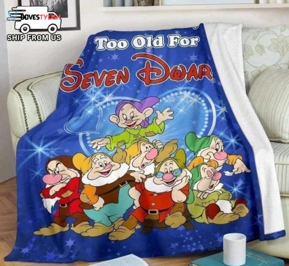 Ageless Comfort: Seven Dwarfs Blanket – Never Too Old for Cozy Bliss! Disney Printed Blankets