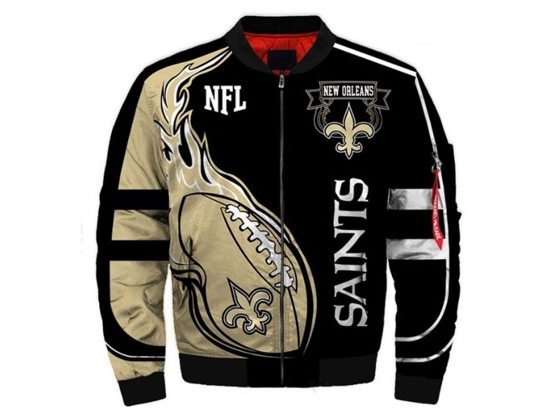 New Orleans Saints bomber jacket winter coat gift for men